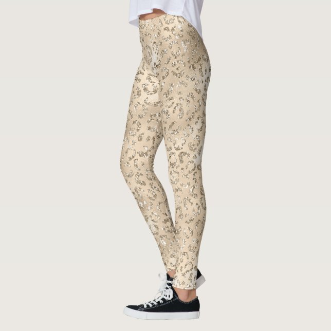 Legging Impressão de Pele Castanha Chita Leopard (Esquerda)