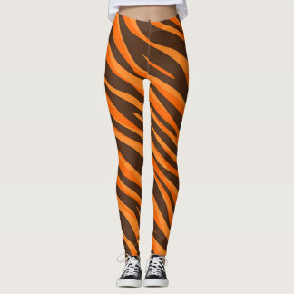 Legging Impressão de pele de Tigre