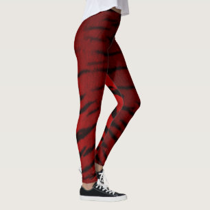 Legging Impressão de Pele do Tigre-Fogo