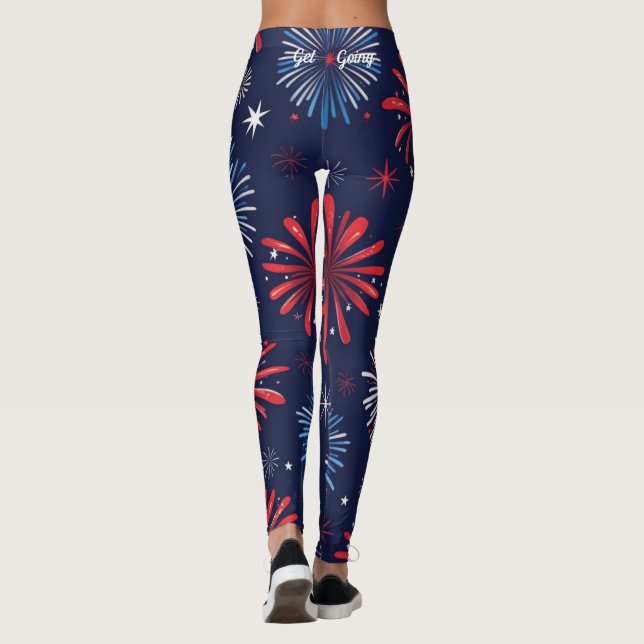 Legging Impressão de Petardo 4 de Julho (Verso)