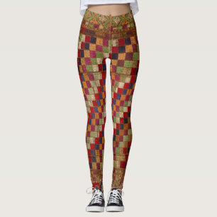 Legging Impressão de Quilt Indiano Multicolor
