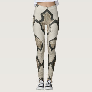 Legging impressão de textura anaconda elegante