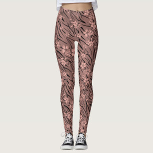 Legging Impressão de tigre floral