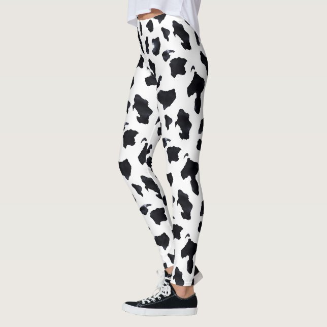 Legging Impressão de Vaca Preto Branco (Esquerda)