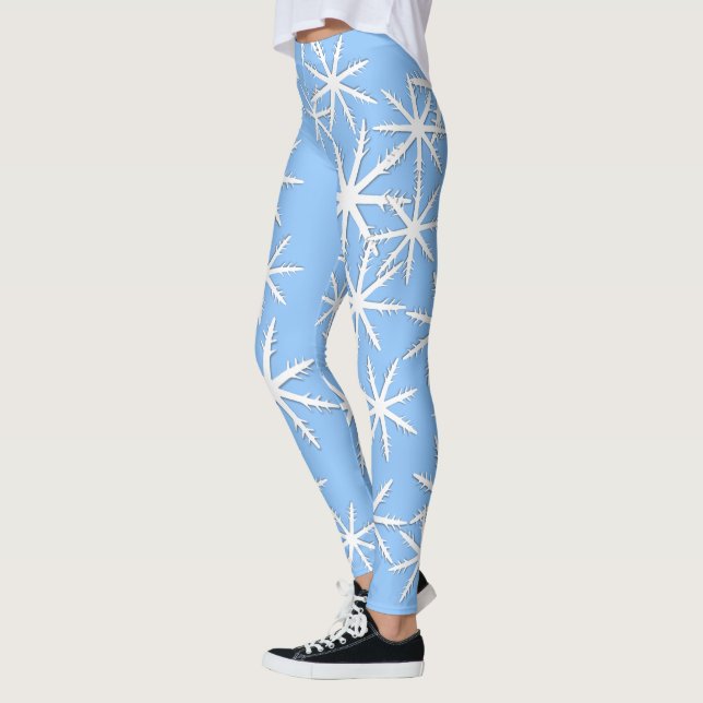 Legging Impressão do floco de neve (Esquerda)