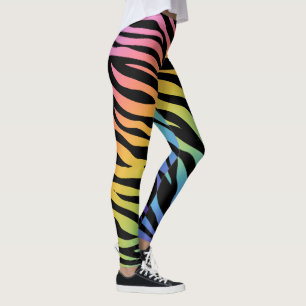 Legging Impressão do inclinação do arco-íris das listr