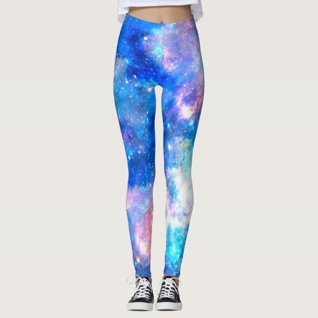 Legging Impressão do Unicorn Galaxy Night Sky (Frente)
