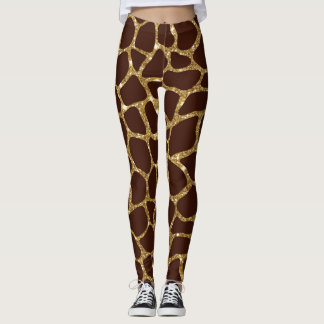 Legging Impressão Dourada em animais com brilho