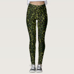 Legging Impressão em animais de leopardo verde<br><div class="desc">Leggings Impressão de padrões de animais de leopardo verde. ⭐ 99% dos meus designs na minha loja são feitos em camadas. Isso facilita o redimensionamento e a movimentação de gráficos e textos para que cada produto seja ajustado perfeitamente. ⭐ (Certifique-se de redimensionar ou mover gráficos, se necessário, antes de fazer...</div>