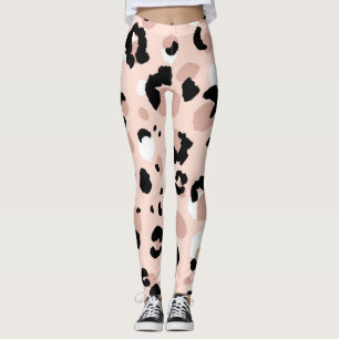 Legging Impressão em animais-leopardo Abstrato moderno