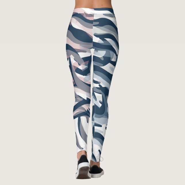 Legging Impressão em marinho e aquarela (Verso)