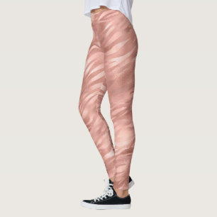 Legging Impressão em Zebra Glitz Rosa-Chic