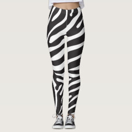 Legging Impressão em Zebra Preta e Branca
