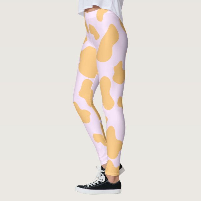Legging Impressão estética laranja e rosa (Esquerda)
