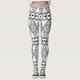 Legging Impressão étnica do Tigre Branco