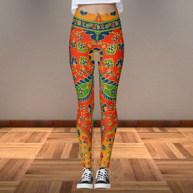 Legging Impressão Floral Persa Decorativo (Criador carregado)