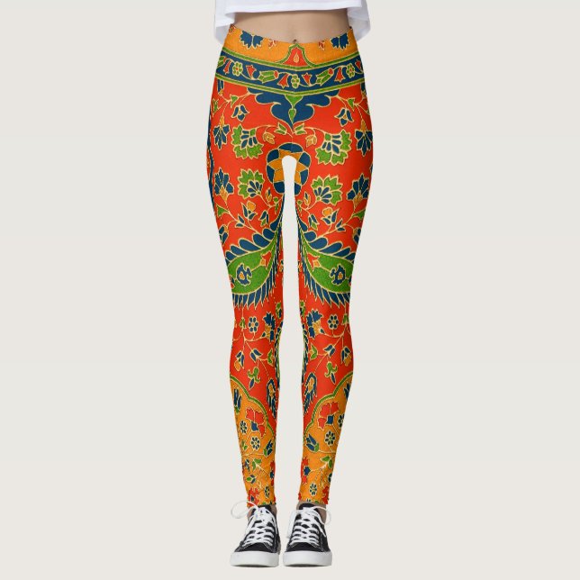 Legging Impressão Floral Persa Decorativo (Frente)
