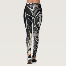 Impressão Floral preto-e-branco