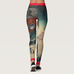 LEGGING IMPRESSÃO JAPONÊS DE WOODBLOCK DE CANELEIRAS