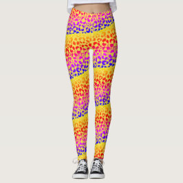 Legging Impressão Leopard de Faixa de Doce