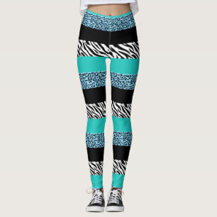 Legging Impressão Leopardo, Impressão Zebra, Impressão Ani