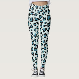 Legging Impressão Leopardo, Manchas Leopardo, Leopardo Azu