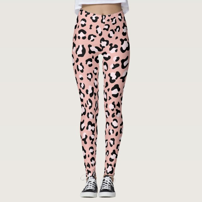 Legging Impressão Leopardo, Manchas Leopardo, Leopardo Ros (Frente)