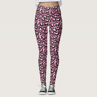 Legging Impressão Leopardo Rosa