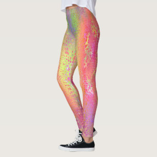 Legging Impressão Python multicolorido cor rosa