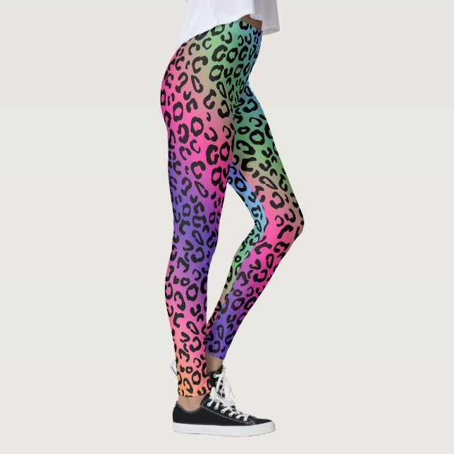 Legging Impressão Rainbow Leopard - Mistura suave (Direita)