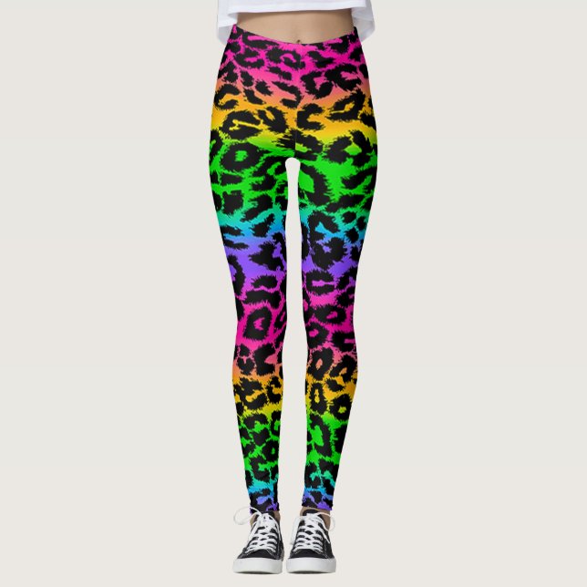 Legging Impressão Rainbow Lepard (Frente)