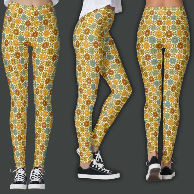 Legging Impressão retrô | Chique retrô (Criador carregado)