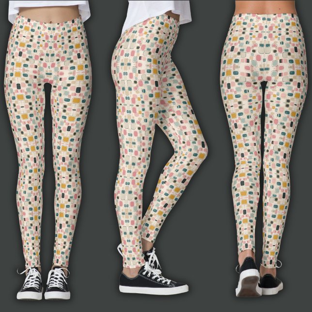 Legging Impressão Retro | Mosaico Terroso (Criador carregado)