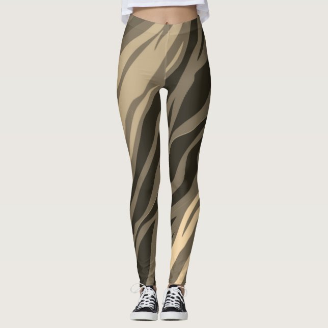 Legging Impressão Sepia Zebra (Frente)