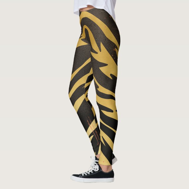 Legging Impressão Vintage em animais com dificuldades, ris (Esquerda)