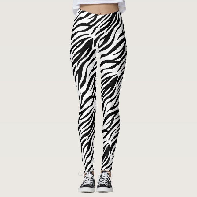 Legging Impressão Zebra BW (Frente)