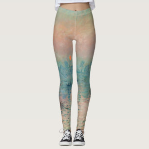 Legging Impressionismo das Belas Artes do Monet Sunset