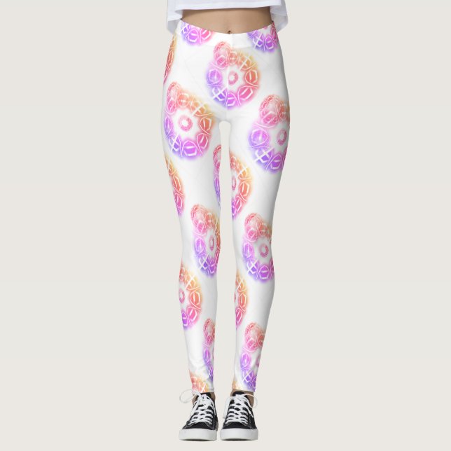 Legging Impressões de caleidoscópio (Frente)