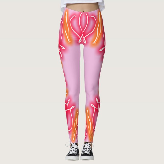 Legging Impressões de caleidoscópio (Frente)