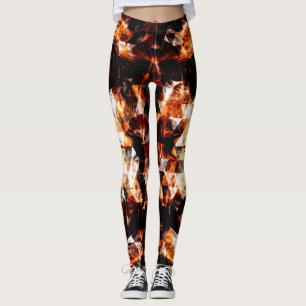 Legging Incêndios eletrificantes de triângulo cintilante l