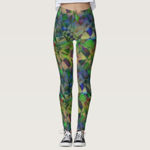 Legging Inclinação claro quebrado futurista moderno de
