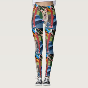 Legging Inclinação da cabeça feliz