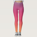 Legging Inclinação moderno tropical da cor do nascer do<br><div class="desc">Caneleiras amarelas cor-de-rosa roxas felizes modernas do inclinação da cor.
Design moderno legal,  na moda.</div>