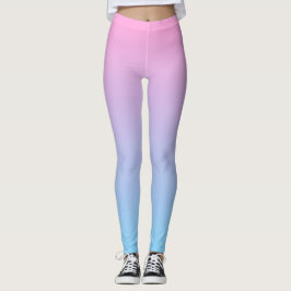 Legging Inclinação rosa pálido e azul Pastel