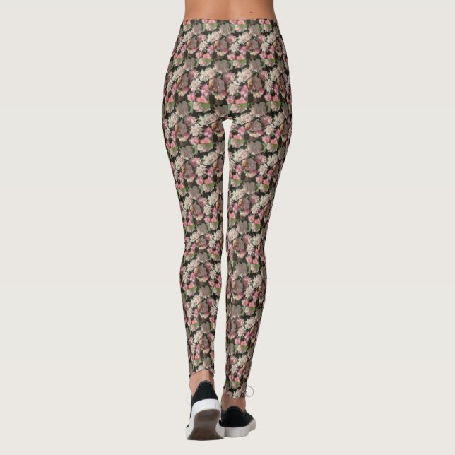 Legging Incrível padrão de flores na jornada feminina (Verso)