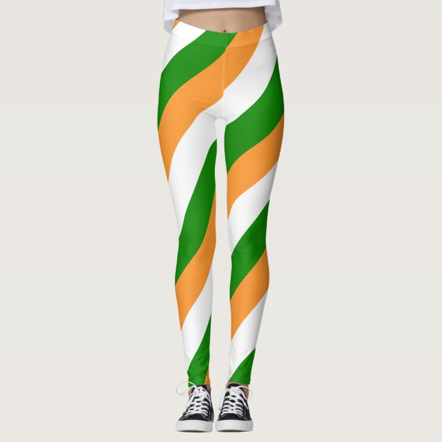Legging Índia - Cores de Bandeiras Nacionais com Strike Di (Frente)