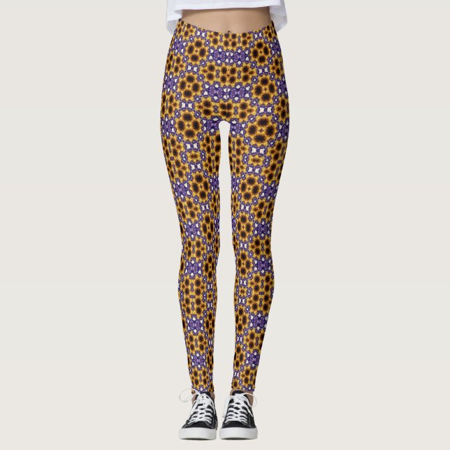 Legging Indian Mandala Geometric Art Deco Seamless Pattern (Frente)