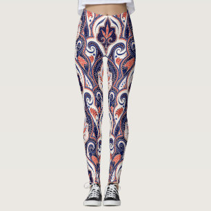 Legging Indiano Paisley: Medalhão Floral Sem Selo.