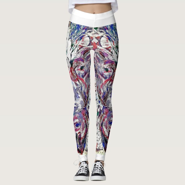 Legging Indigo com Branco (Frente)