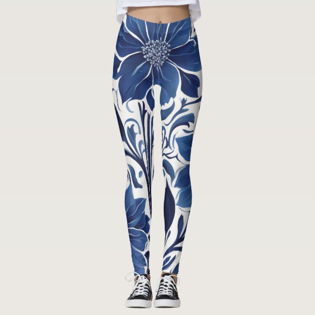 legging indigo flor de jardim (Frente)